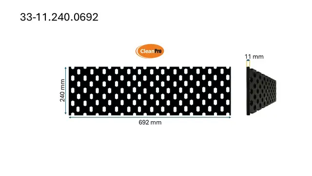 Veistål perforert 11x240x692mm 2-fot (14010564) 