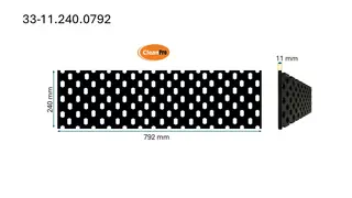 Veistål perforert 11x240x792mm (14010565)