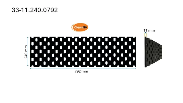 Veistål perforert 11x240x792mm (14010565) 