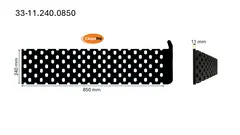 Veistål perforert endebøy 11x240x850mm (792) (14010569)