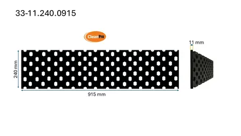 Veistål perforert 11x240x915mm 3-fot (14010566)