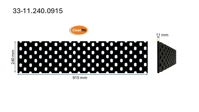 Veistål perforert 11x240x915mm 3-fot (14010566) 