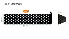 Veistål perforert endebøy 11x240x995mm (915) (14010570)