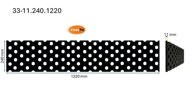 Veistål perforert 11x240x1220mm 4-fot (14010567) 