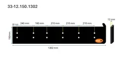 Veistål glatt endebøyd 12x150x1302mm VPL 24 (14013350)