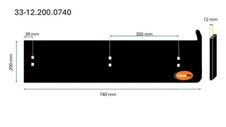 Veistål glatt endebøyd 12x200x740mm (692) (14010471)
