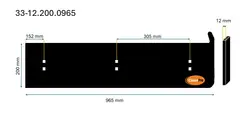 Veistål glatt endebøyd 12x200x965mm (915) (14010562)