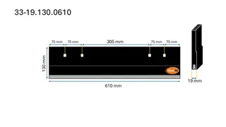 Veistål hardmetall 610mm/ 2-fot 19x130x610mm
