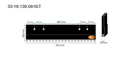 Veistål hardmetall tannet 610mm/ 2-fot 19x130x610mm