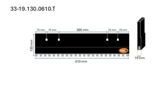 Veistål hardmetall tannet 610mm/ 2-fot 19x130x610mm