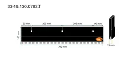 Veistål hardm. tannet 792mm/ 3-fot kort 19x130x792mm