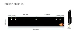 Veistål hardmetall 915mm/ 3-fot 19x130x915mm