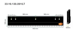 Veistål hardmetall tannet 915mm/ 3-fot 19x130x915mm