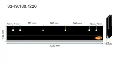 Veistål hardmetall 1220mm/ 4-fot 19x130x1220mm