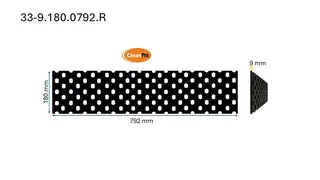 Veistål perforert 9x180x792mm 3-fot kort (9X180X792)