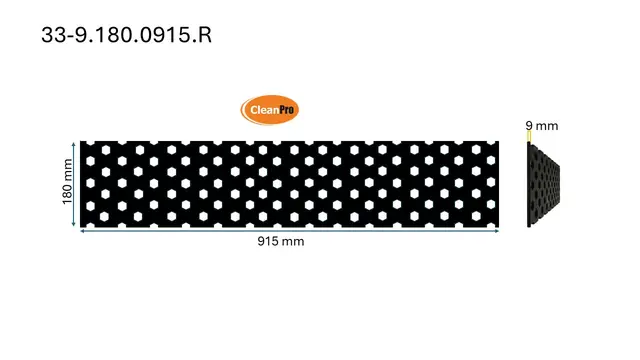 Veistål perforert 9x180x915mm (3-fot) (9X180X915) 