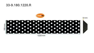 Veistål perforert 9x180x1220mm (4-fot) (9X180X1220)