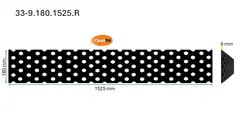 Veistål perforert 9x180x1525mm (5-fot) (9X180X1525)