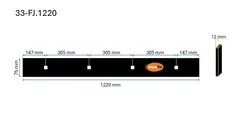 Klemjern/festeblekk 1220mm