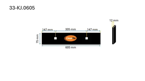 Klemjern/festeblekk 605mm