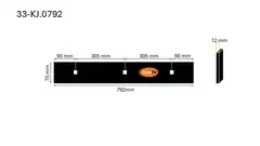 Klemjern/festeblekk 792mm