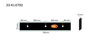 Klemjern/festeblekk 792mm