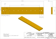 Gjerstad sliteskj&#230;r, 11 hull, ny. Mod PU 90 shA (1520x255x50)