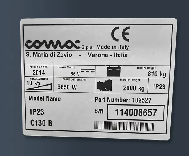 Comac C130 Utleiemaskin Pris pr.dag ved månedsleie 