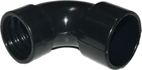 Endemuffe spesial, 38mm til 50mm 90 grader, svart