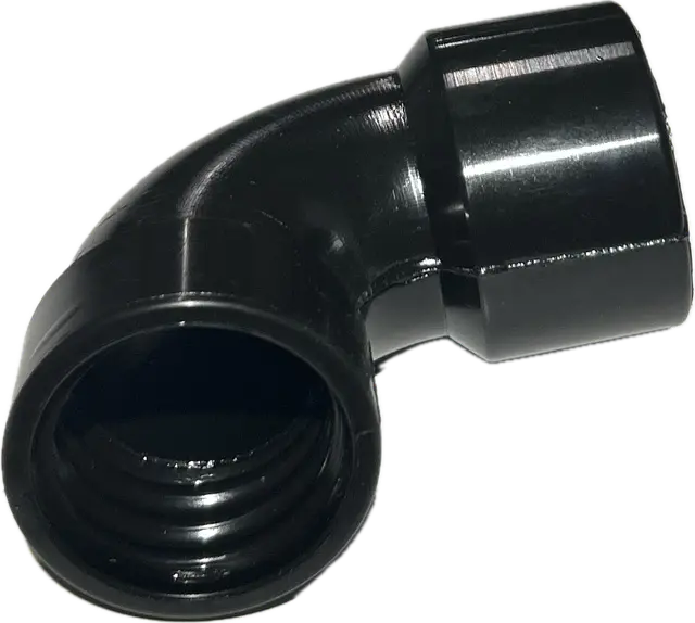 Endemuffe spesial, 38mm til 50mm 90 grader, svart 