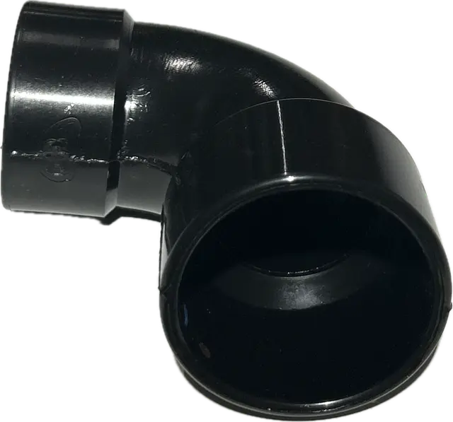 Endemuffe spesial, 38mm til 50mm 90 grader, svart 